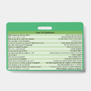 Optometry Medical Spanish Badges