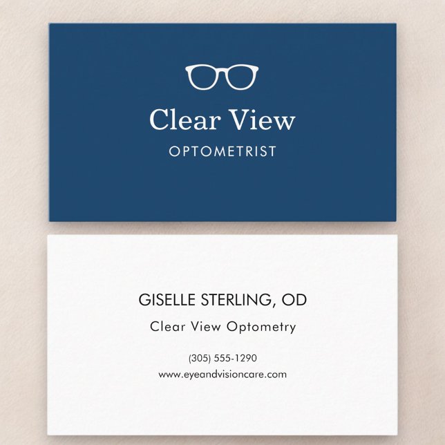 Optometry Modern Eyewear Doctor Business Card (Creator Uploaded)