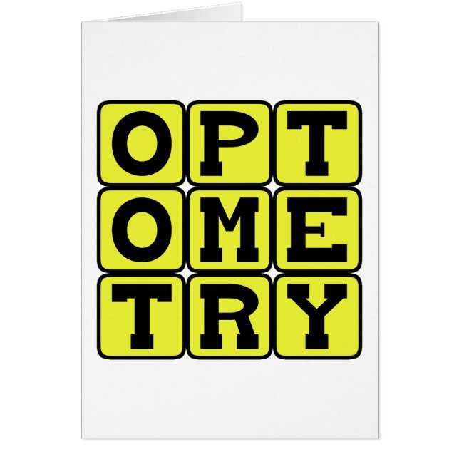 Optometry, The Science of Eyesight (Front)