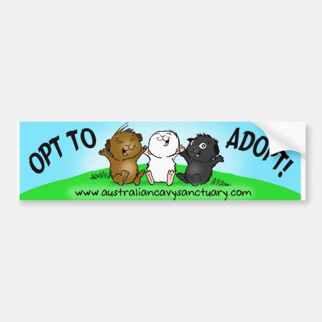 opttoadopt bumper sticker (Front)