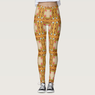 opulent baroque print leggings