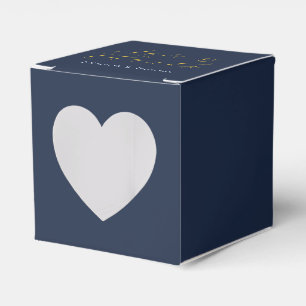 Opulent Blue Wedding Favor Box