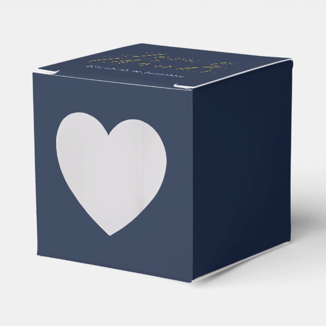 Opulent Blue Wedding Favor Box (Front Side)