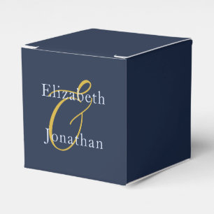 Opulent Blue Wedding Favor Box