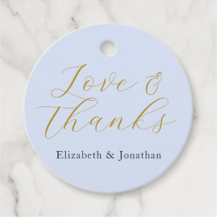 Opulent Blue Wedding Favour Tags