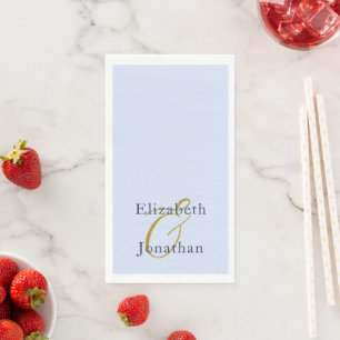 Opulent Blue Wedding Napkin
