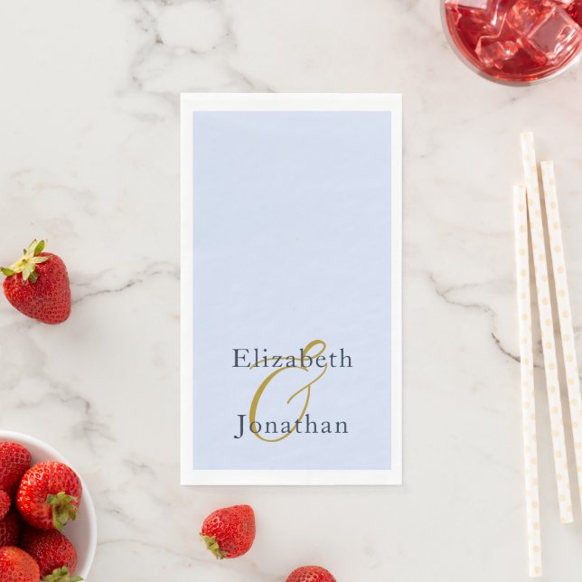 Opulent Blue Wedding Napkin (Insitu)