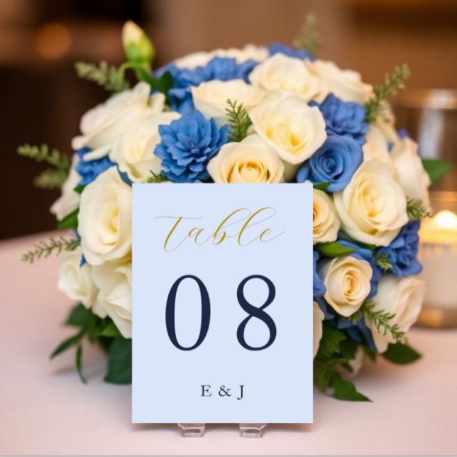 Opulent Blue Wedding Table Number (Creator Uploaded)