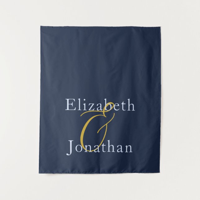 Opulent Blue Wedding Tapestry (Front)