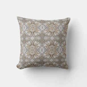 "Opulent Elegance: Gold Veined Marble Throw Pillow
