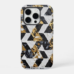 Opulent Facets: Textured Trio iPhone 16 Pro Case