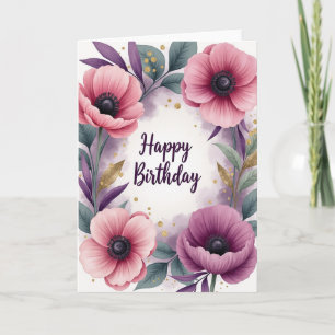 Opulent Floral Birthday Card