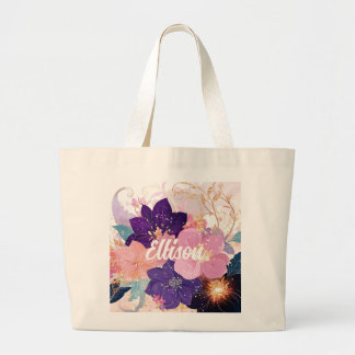 Opulent Floral Symphony Large Tote Bag