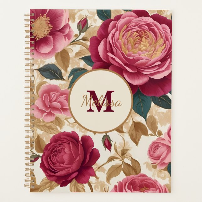 Opulent Garden Roses Planner (Front)