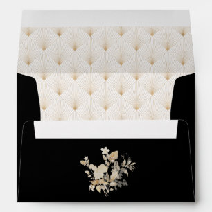 Opulent Gilded Garden Return Address Envelope