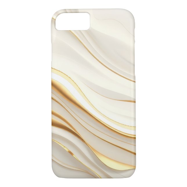 "Opulent Gold and Cream Marble Swirls" Case-Mate iPhone Case (Back)