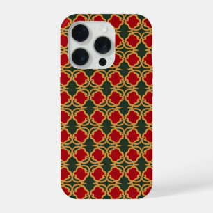 Opulent Gold and Red Floral  iPhone 15 Pro Case