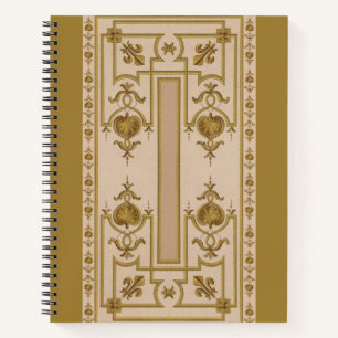 opulent gold baroque print notebook
