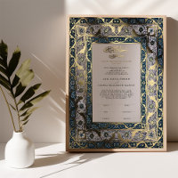 Opulent Navy Blue Gold Islamic Nikkah Ceremony