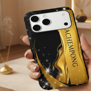 Opulent Swirl Liquid Gold Black Gilded Cosmos Ache