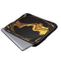 Opulent Swirl Liquid Gold Black Monochro Christian