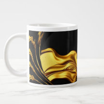 Opulent Swirl Liquid Gold Black Monochrom Designer