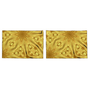 Opulent Swirl Liquid Gold: Gilded Zenith Achempo Pillowcase