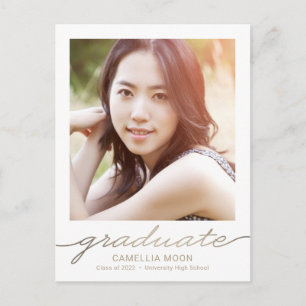 Opulent Type Editable Colour Graduation Postcard