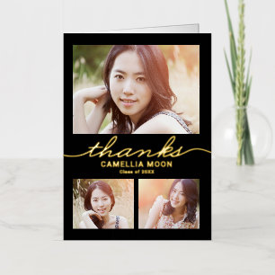 Opulent Type FOIL Graduation Thank You Card