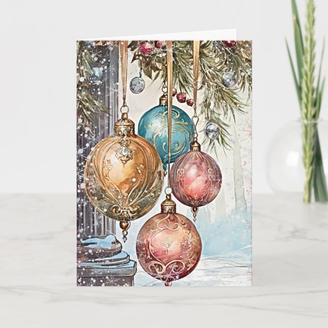 Opulent Yuletide Glimmer Card (Front)