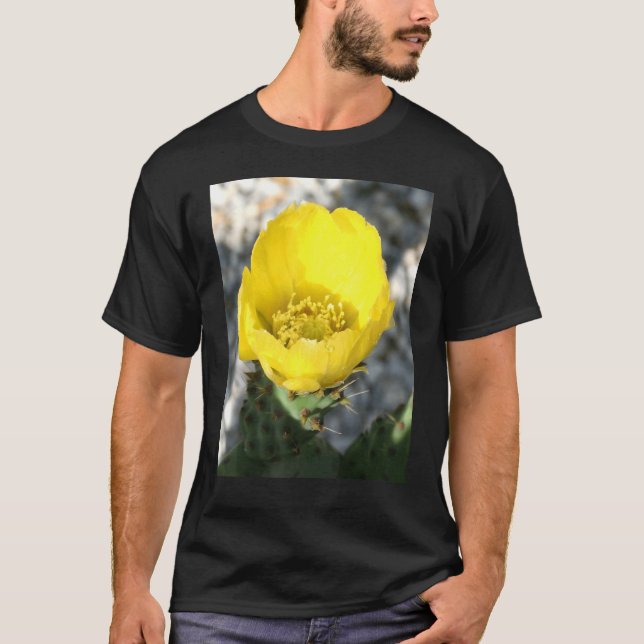 Opuntia Ficus Indica Flower Of The Prickly Pear Cl T-Shirt (Front)