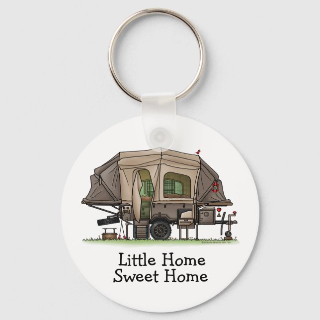 Opus 4 Pop Up Camper | Travel Trailer | Camper Van Keychain (Front)