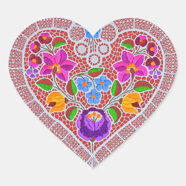 OPUS CHANGEABLE Lace Heart Sticker (Front)