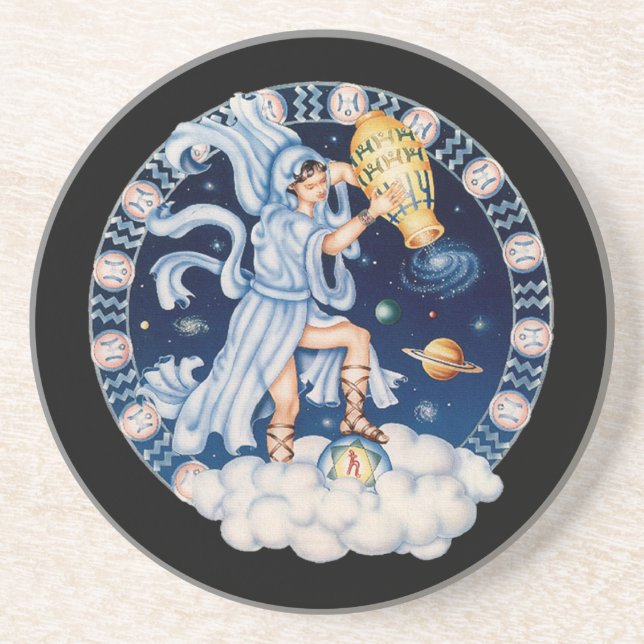 OPUS CHANGEABLE Zodiac Aquarius Coaster (Front)