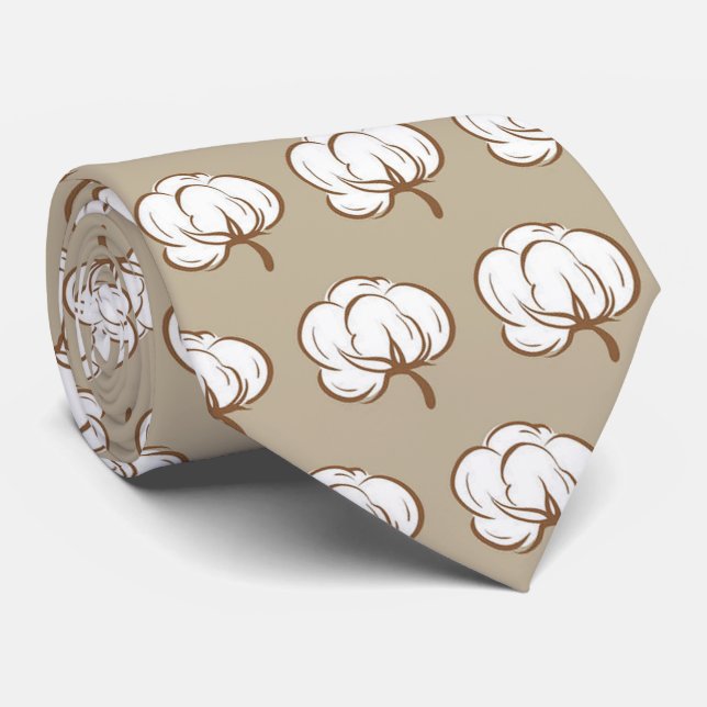 OPUS Cotton Boll - Double Sided Tie (Rolled)