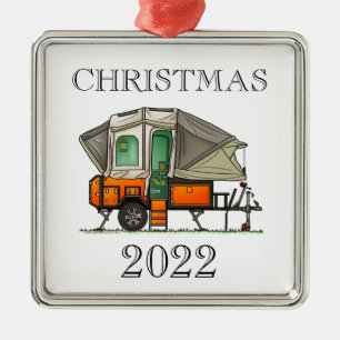 Opus Pop Up Camper RV happy camper Métal Ornement
