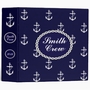 Opus Posh Anchor Nautical Custom Binder