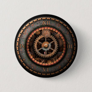 Opus Posh Steampunk Gears 2 Inch Round Button