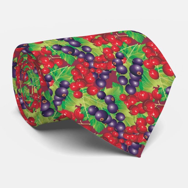OPUS Red Currant and Black Currant Tie (Rolled)