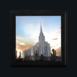 Oquirrh Mountain LDS Utah Temple sunset Gift Box<br><div class="desc">beautiful picture of the LDS Oquirrh Mountain temple in Utah. Perfect to display your favourite temple!</div>