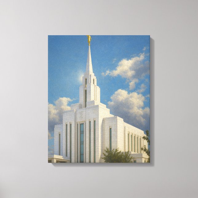 Oquirrh Mountain Utah Temple Painting™ LDS Canvas (Front)