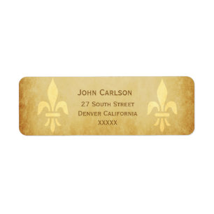 Or beige de luxe fleur de lis de style français