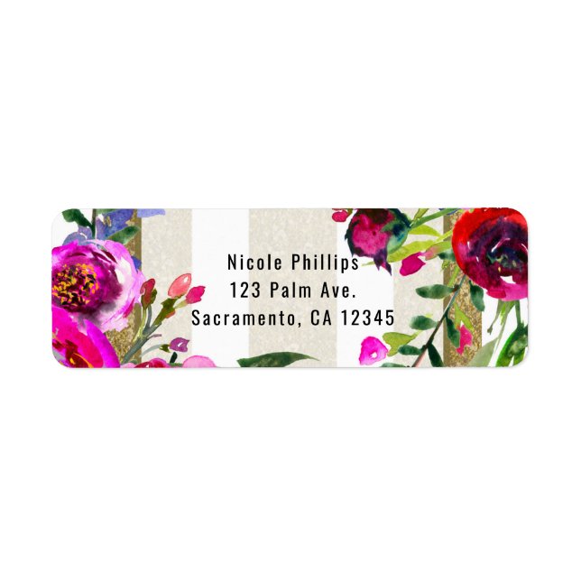 Or Blanc Gras Gras Glam Fête des mariées Florale (Devant)