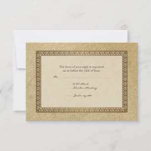 Or Brocade Damask Floral Formal Elegant RSVP
