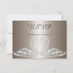 Or bronze diamant swan tout événement réponse rsvp