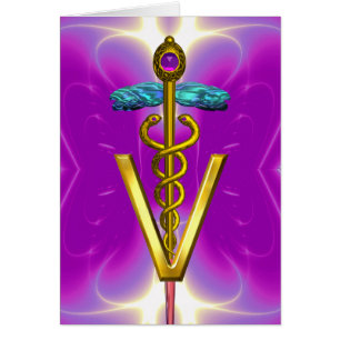 OR CADUCEUS SYMBOLE VÉTÉRINAIRE Pink Fuchsia