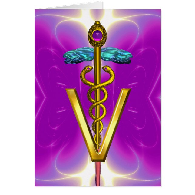 OR CADUCEUS SYMBOLE VÉTÉRINAIRE Pink Fuchsia (Devant)