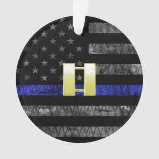 (Or) Capitaine Ligne Bleue Mince Drapeau Perdu