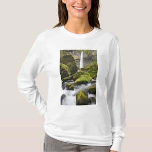 OR, Columbia River Gorge, Elowah Falls and T-Shirt
