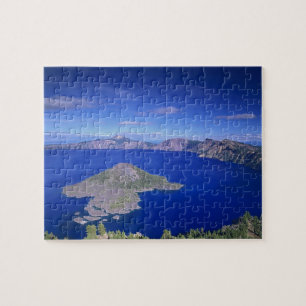 OR, Crater Lake NP, Wizard Island and Crater Jigsaw Puzzle